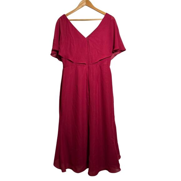 JJ’s House Chiffon Asymmetrical Ruffle Cocktail Dress NWT Size 10 Wedding Guest - Picture 4 of 6